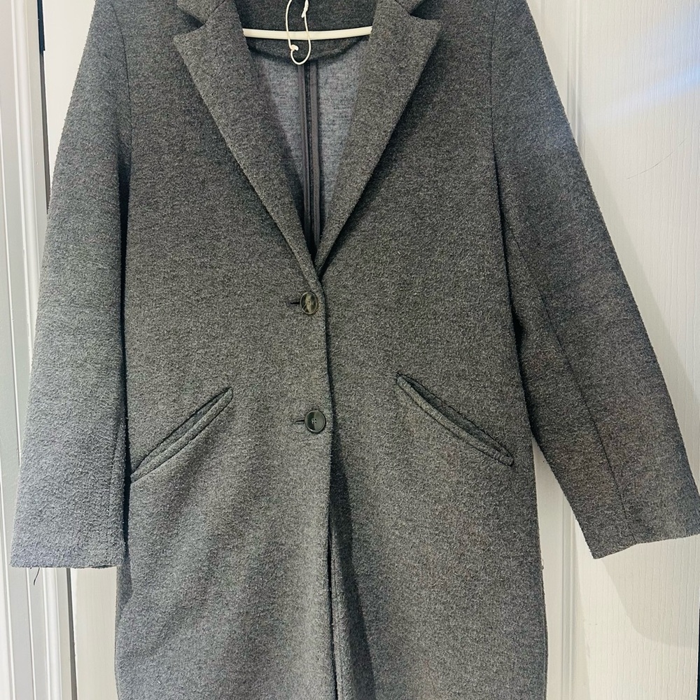 Zara Women's Gray Pea Coat